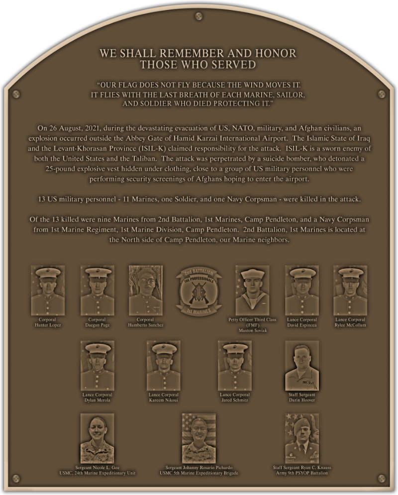 Honor Plaque